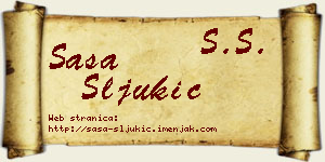 Saša Šljukić vizit kartica